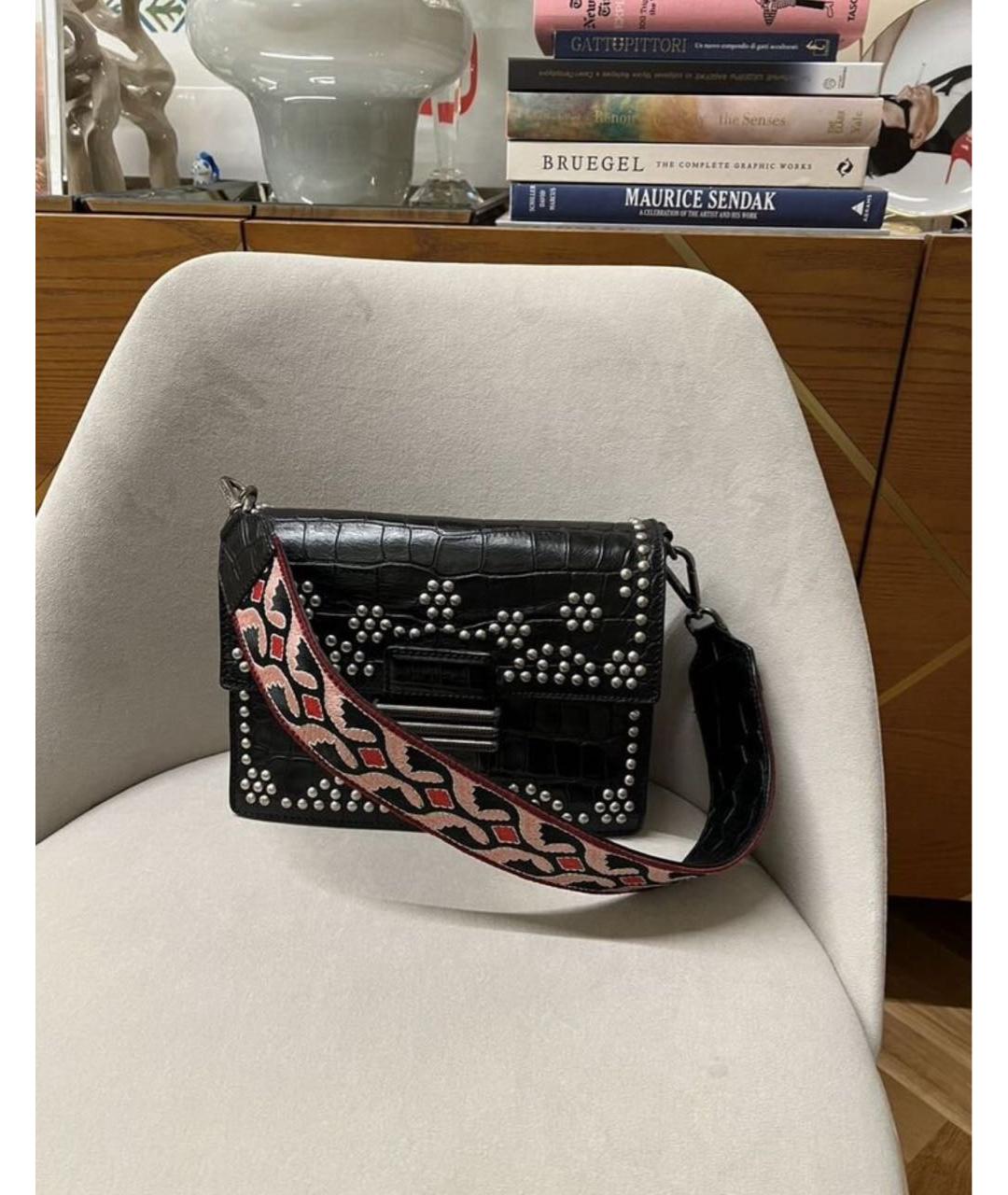 ETRO Черная кожаная сумка через плечо, фото 9