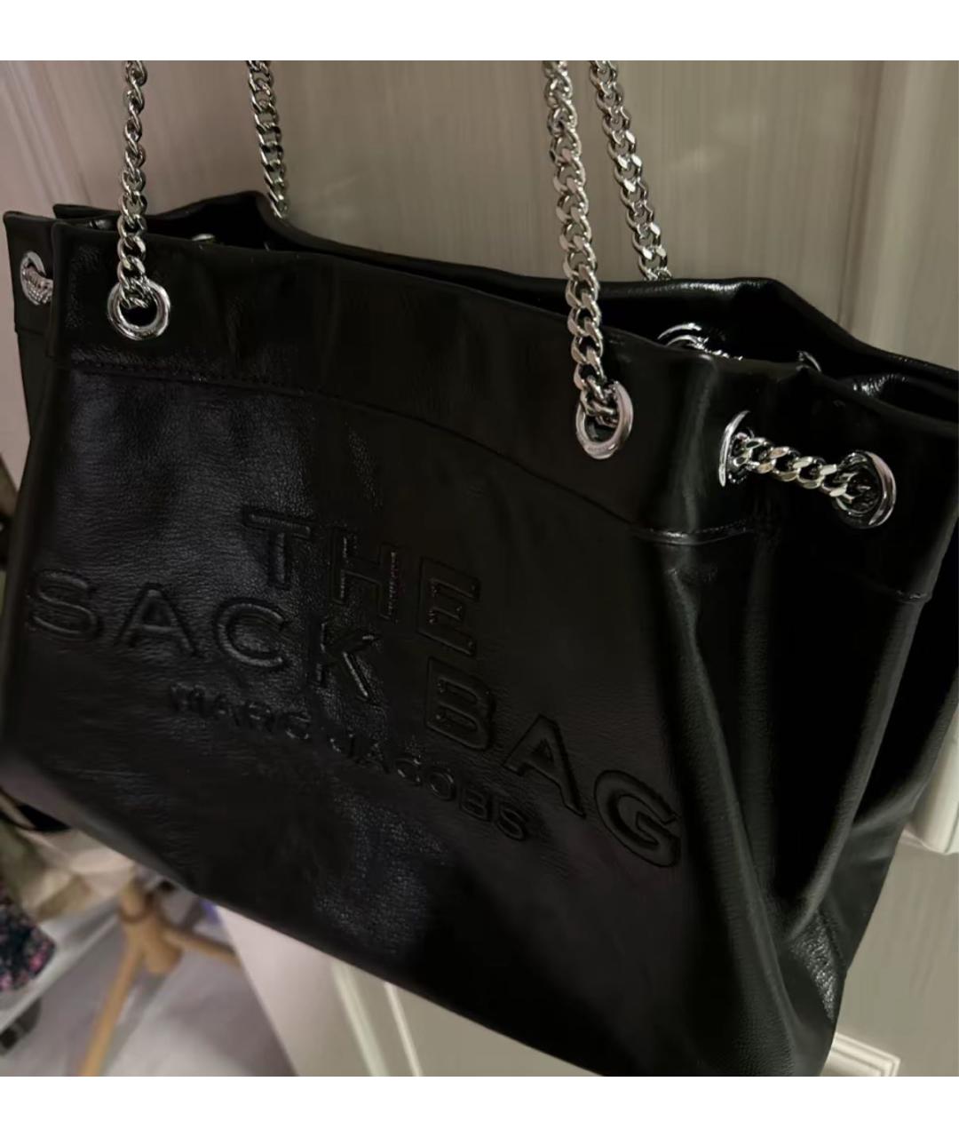 MARC JACOBS Черная кожаная сумка тоут, фото 8