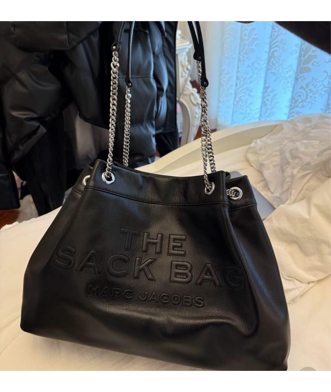 MARC JACOBS Черная кожаная сумка тоут, фото 6