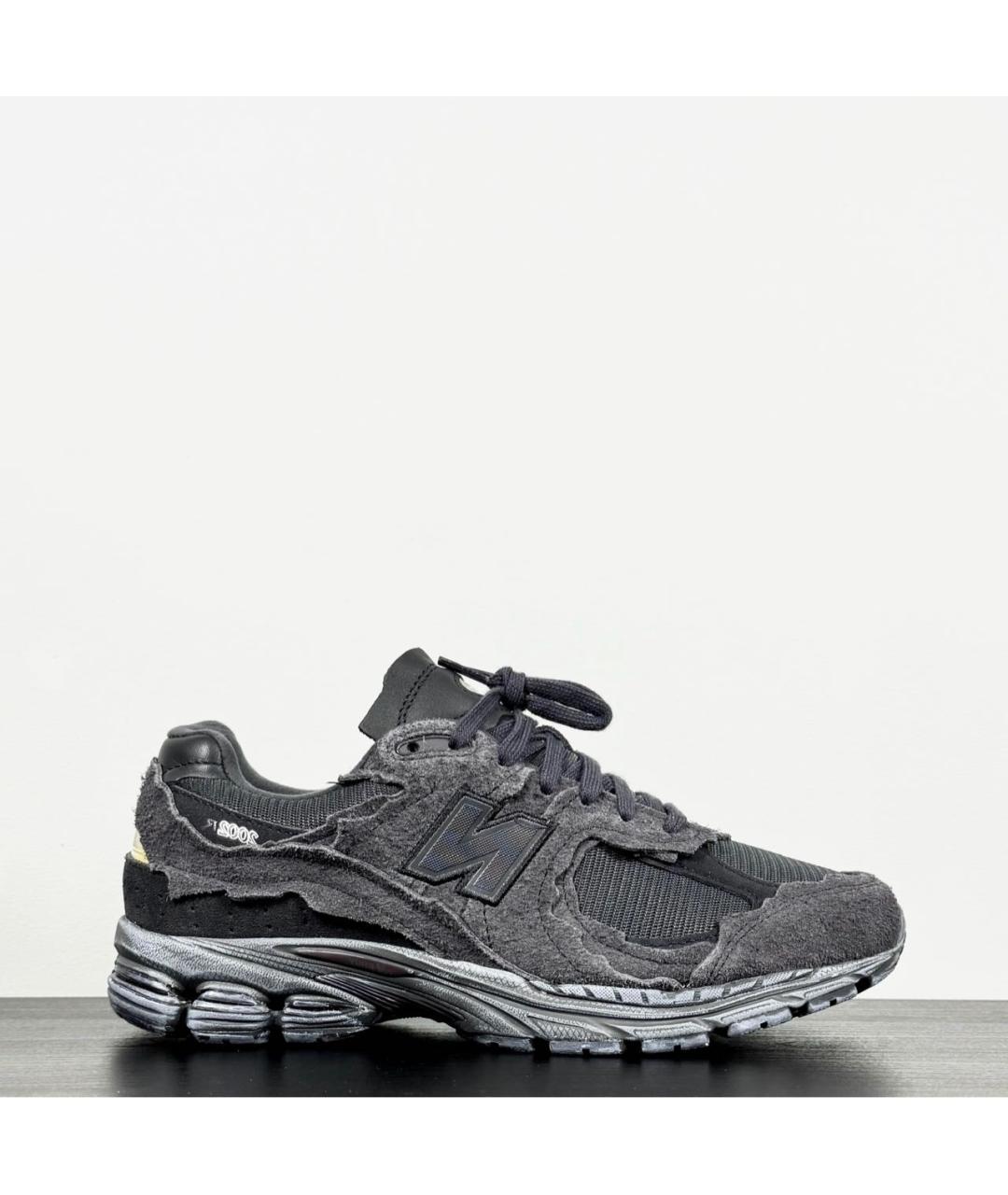 NEW BALANCE Антрацитовые замшевые низкие кроссовки / кеды, фото 5