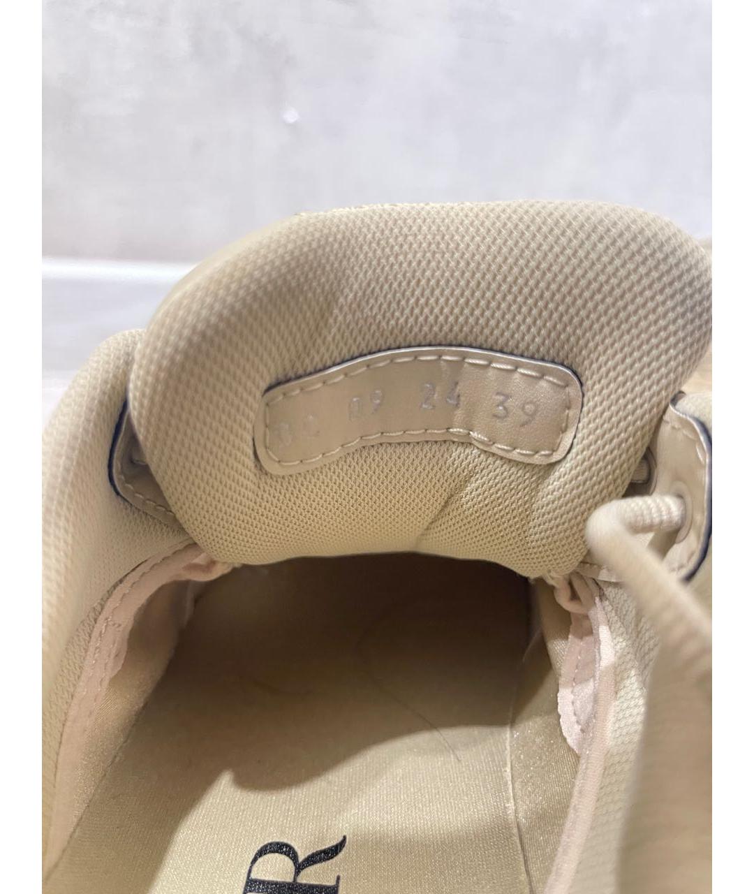 CHRISTIAN DIOR Бежевые текстильные слипоны, фото 8