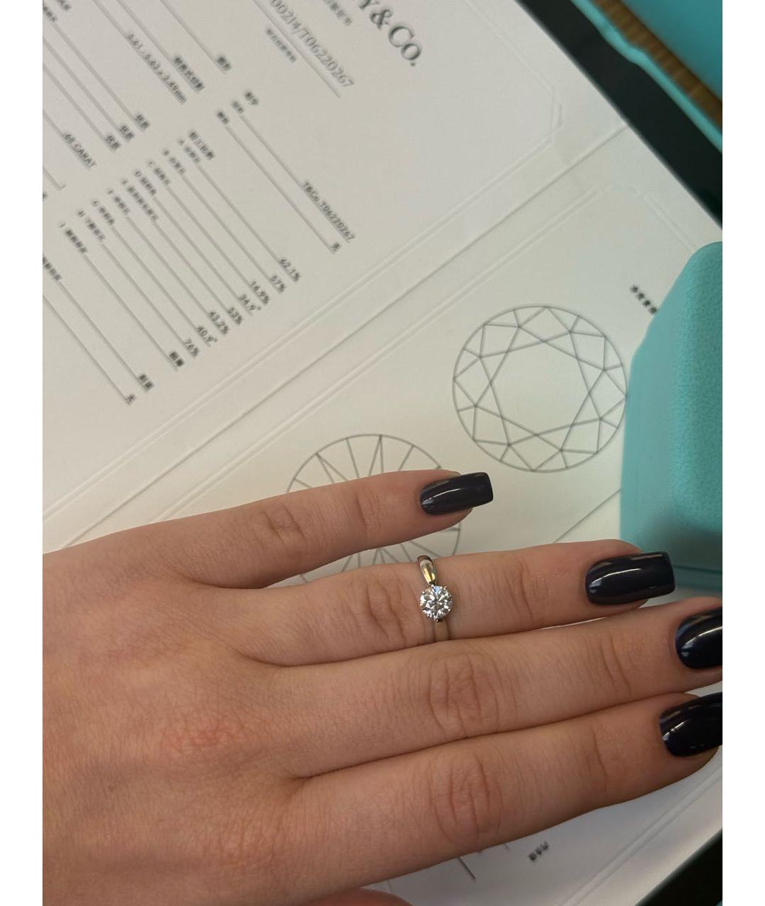 TIFFANY&CO Белое платиновое кольцо, фото 6