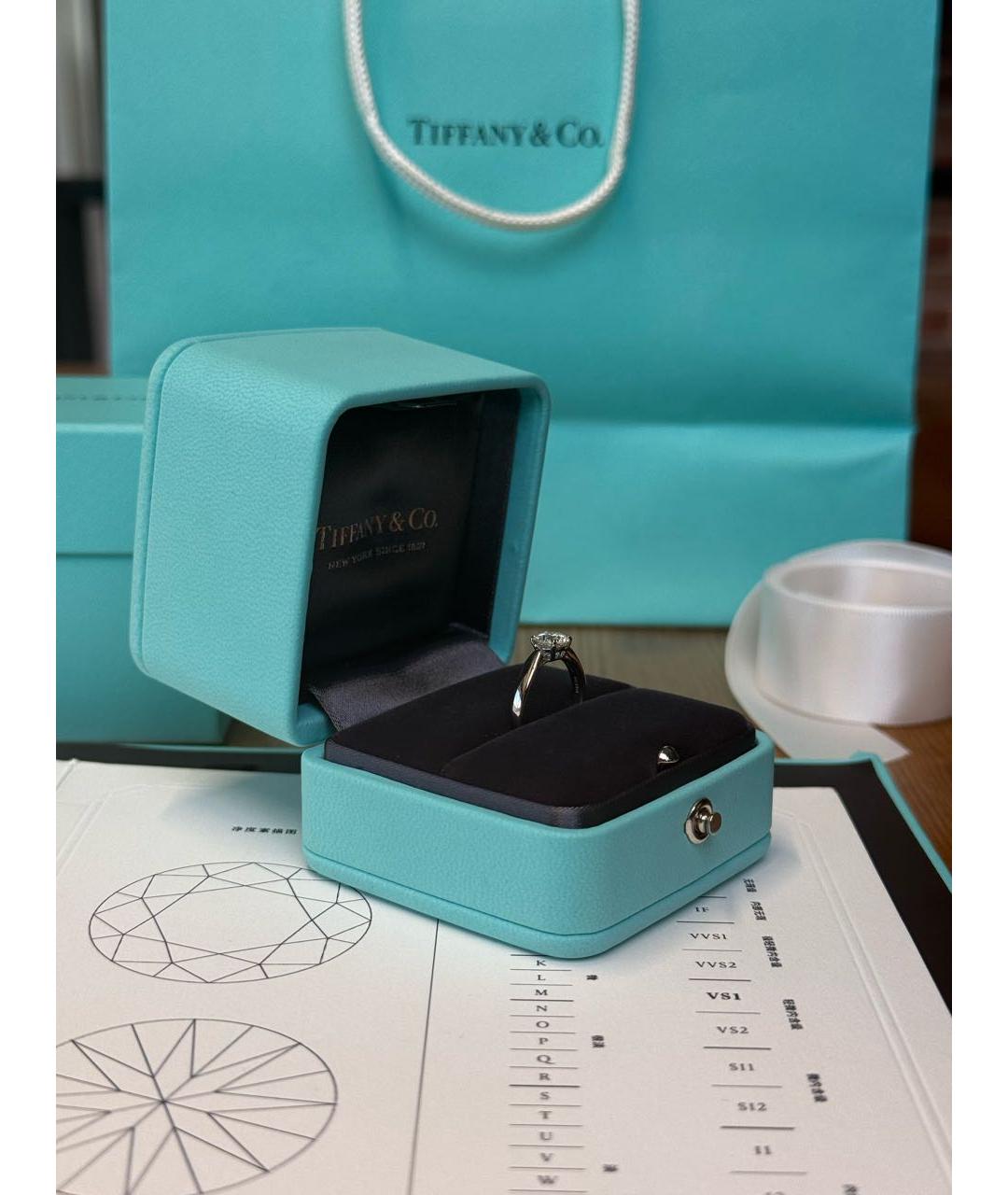 TIFFANY&CO Белое платиновое кольцо, фото 4