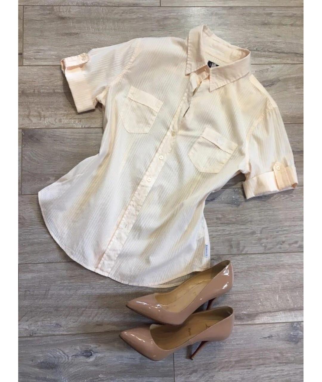 ARMANI JEANS Бежевая хлопковая рубашка, фото 3