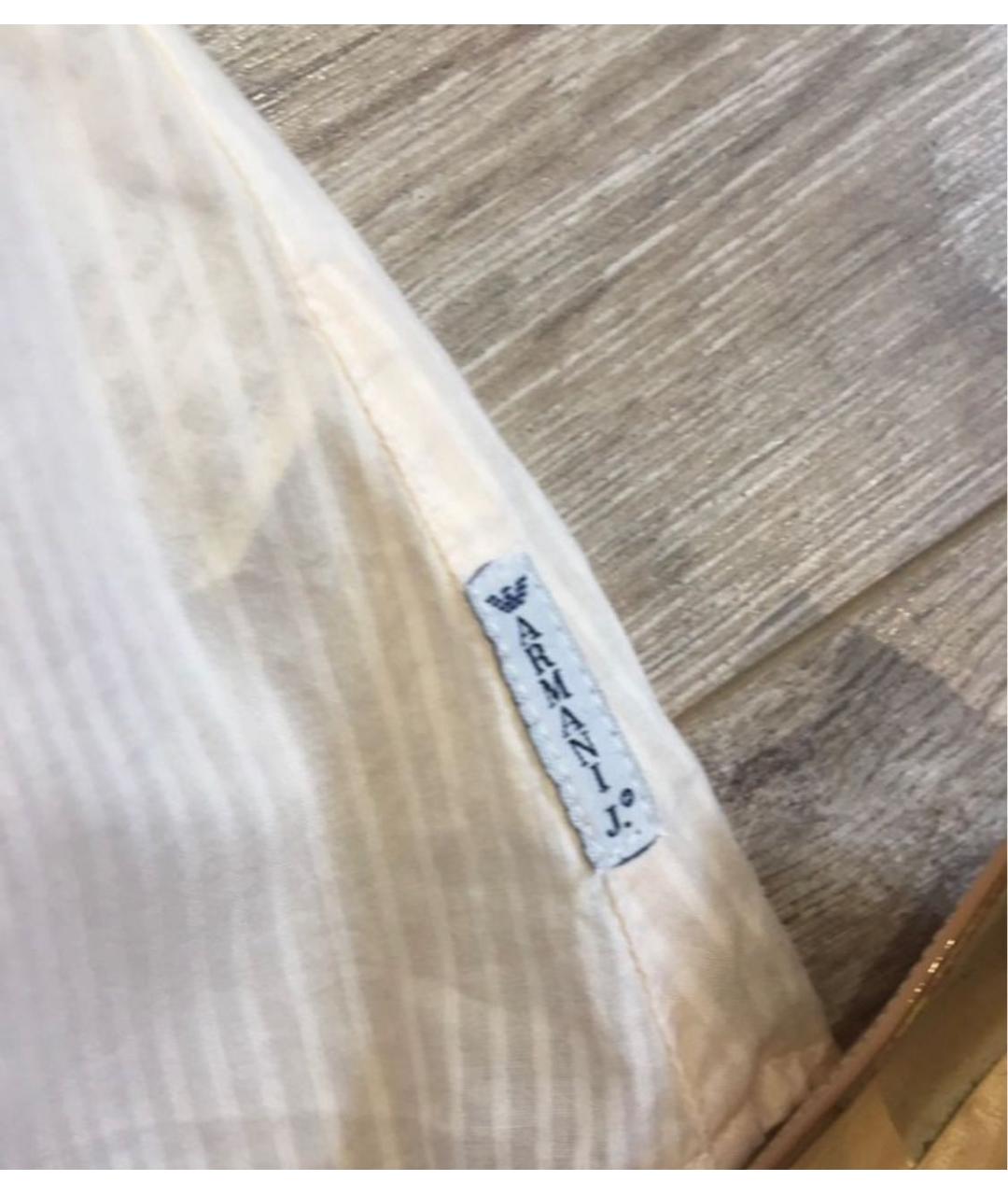 ARMANI JEANS Бежевая хлопковая рубашка, фото 8
