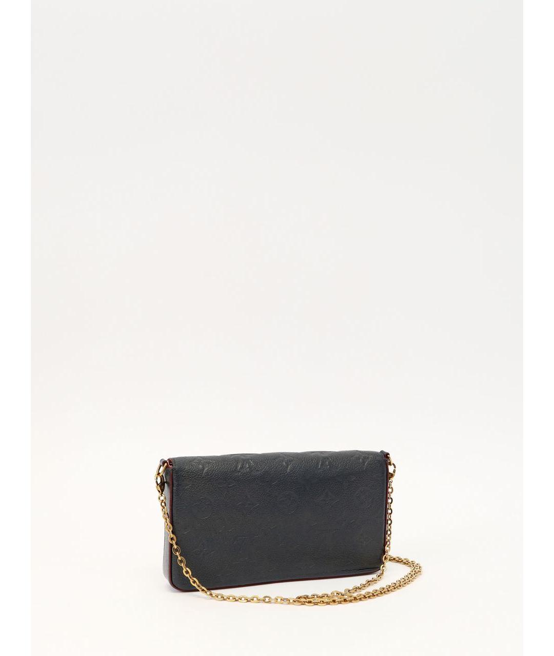 LOUIS VUITTON Темно-синяя кожаная сумка через плечо, фото 2