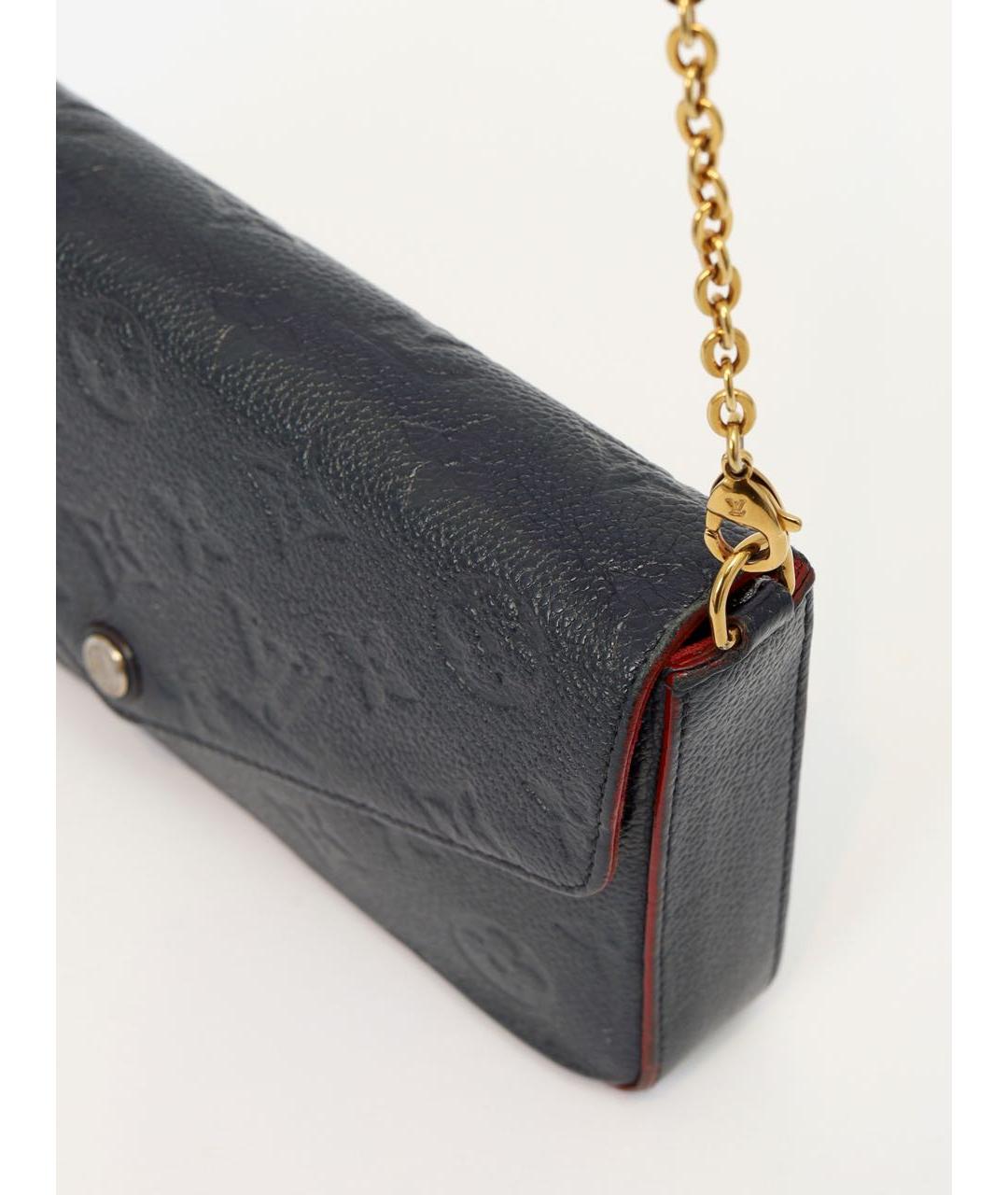 LOUIS VUITTON Темно-синяя кожаная сумка через плечо, фото 5