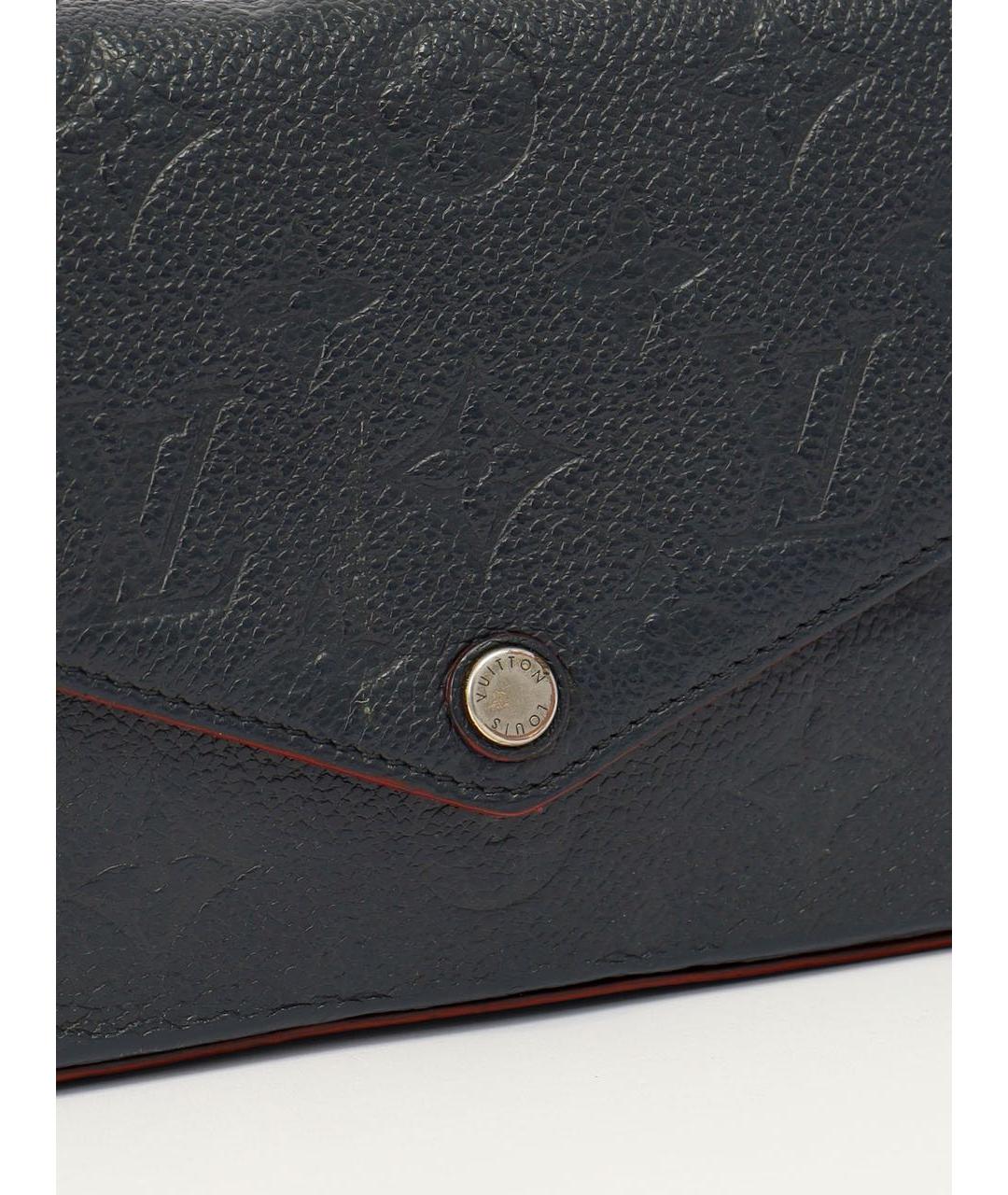 LOUIS VUITTON Темно-синяя кожаная сумка через плечо, фото 3