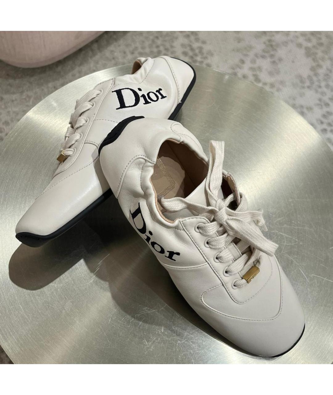 CHRISTIAN DIOR Белые кожаные кеды, фото 7