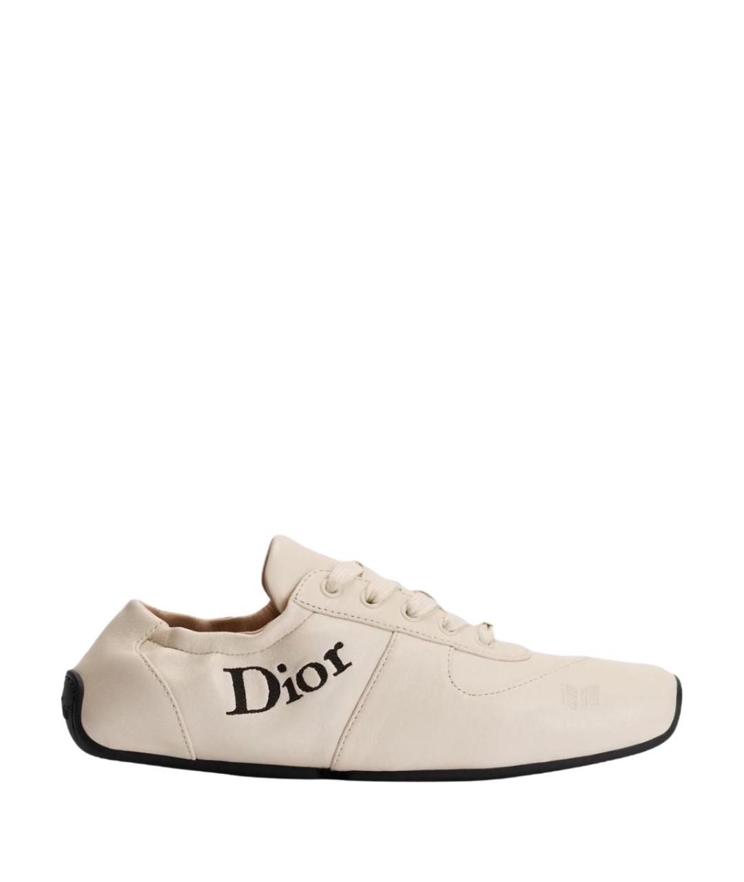 CHRISTIAN DIOR Белые кожаные кеды, фото 1