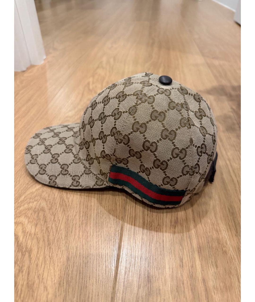 GUCCI Бежевая хлопковая кепка, фото 3