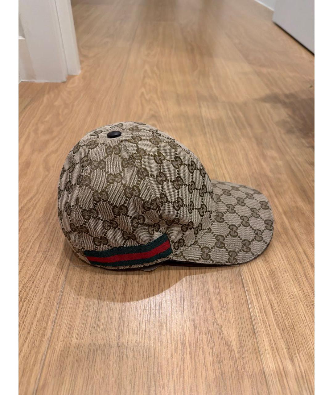 GUCCI Бежевая хлопковая кепка, фото 2