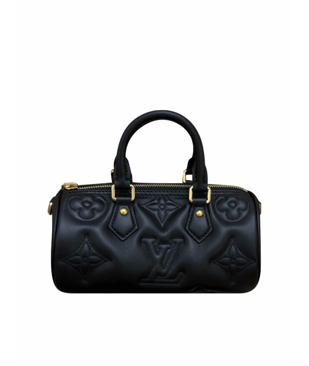 LOUIS VUITTON Черная кожаная сумка через плечо, фото 1
