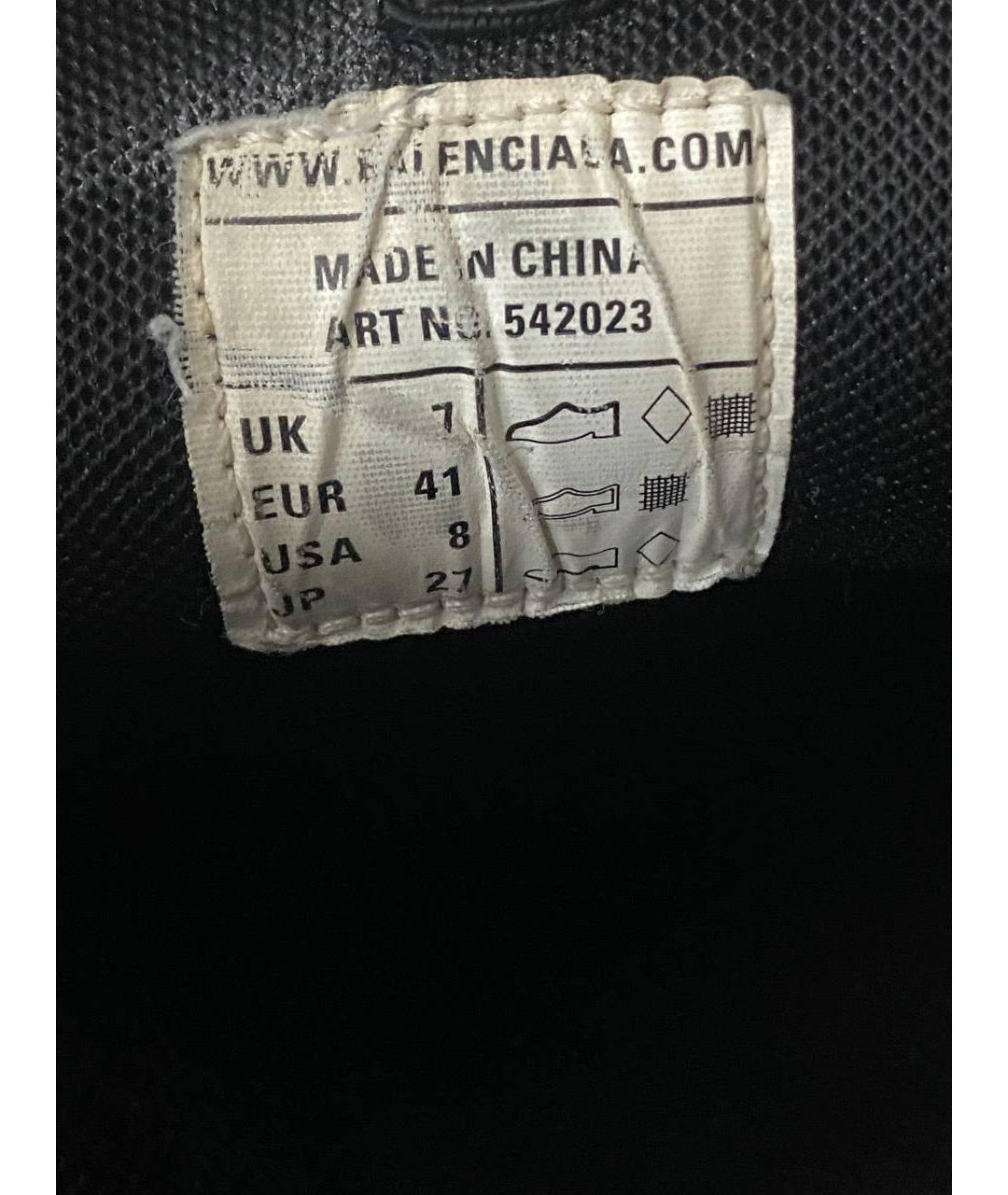 BALENCIAGA Черные текстильные низкие кроссовки / кеды, фото 7