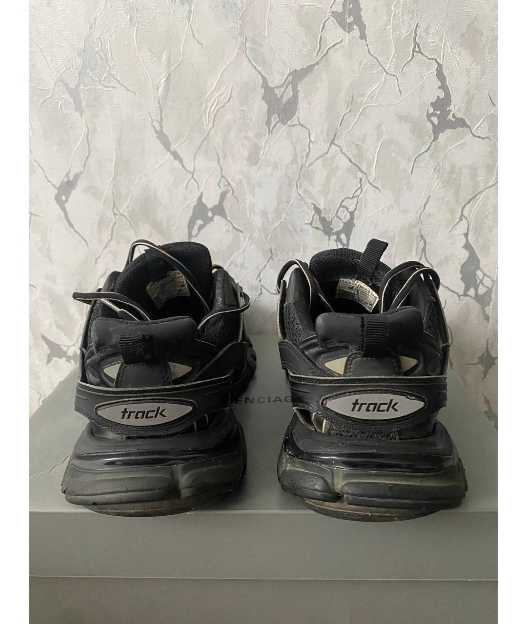 BALENCIAGA Черные текстильные низкие кроссовки / кеды, фото 4