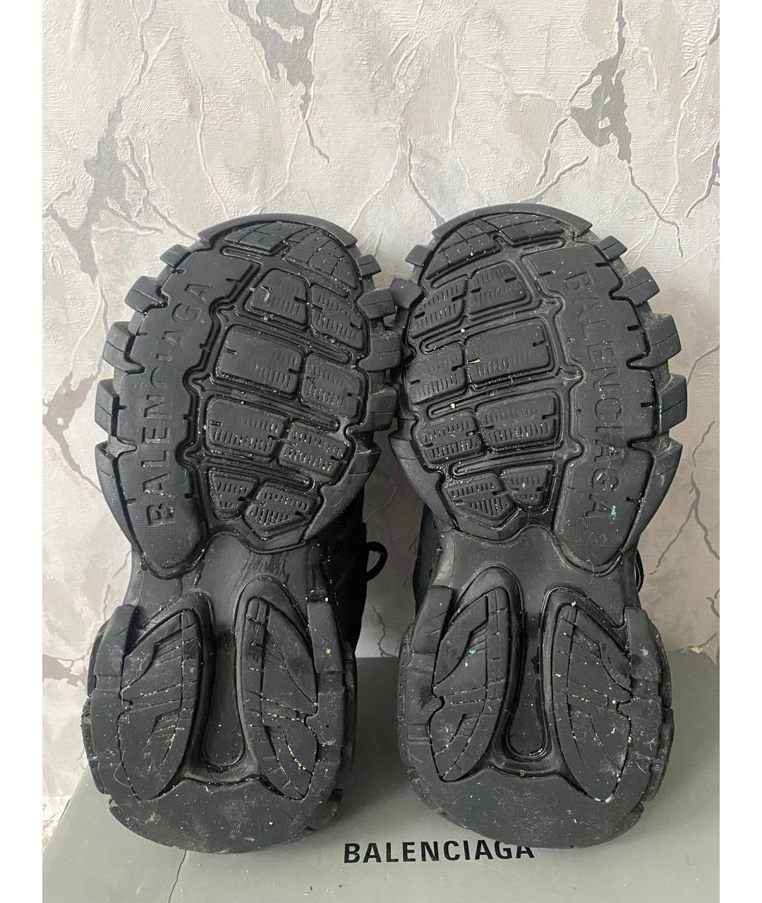 BALENCIAGA Черные текстильные низкие кроссовки / кеды, фото 5