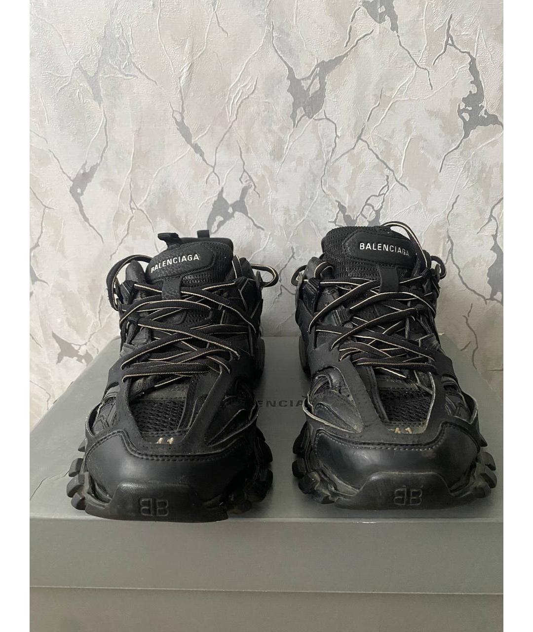 BALENCIAGA Черные текстильные низкие кроссовки / кеды, фото 2