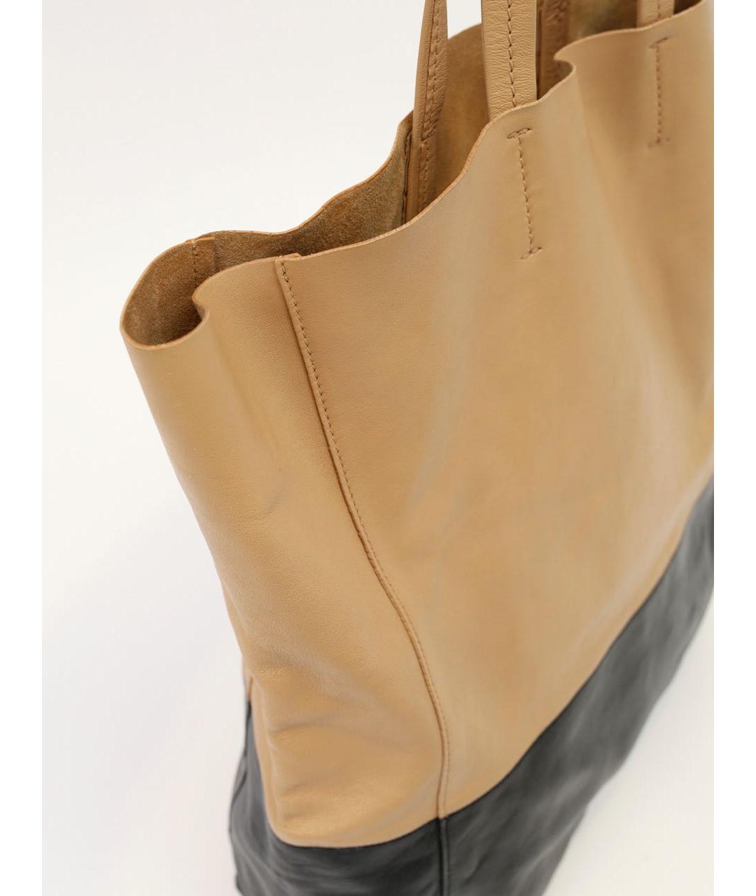 CELINE Бежевая кожаная сумка тоут, фото 5