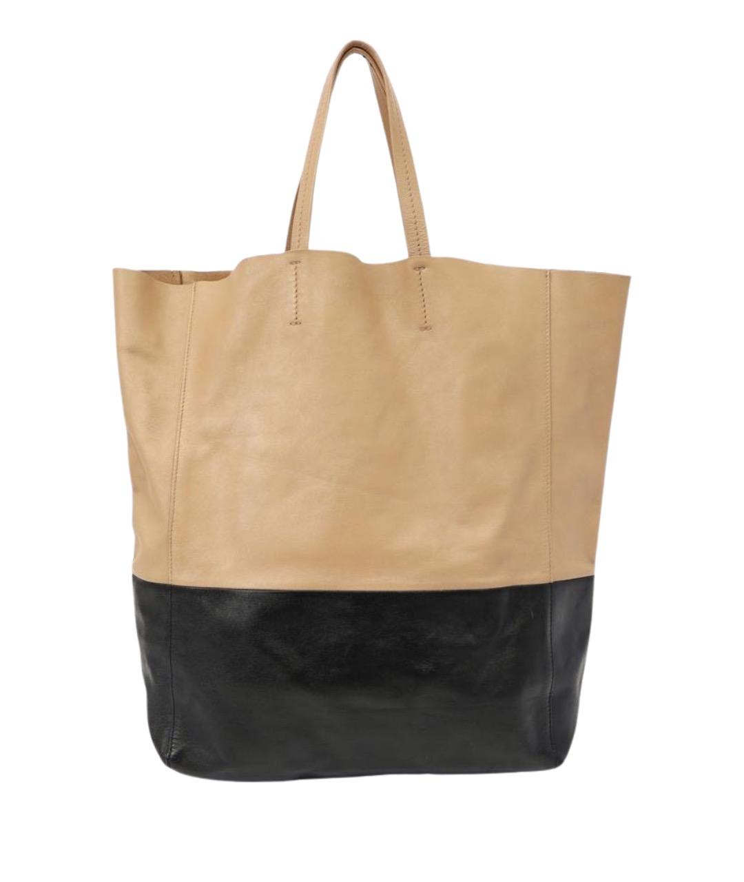 CELINE Бежевая кожаная сумка тоут, фото 1