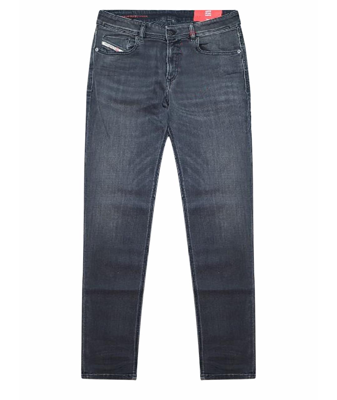 DIESEL Серые хлопко-эластановые джинсы скинни, фото 1