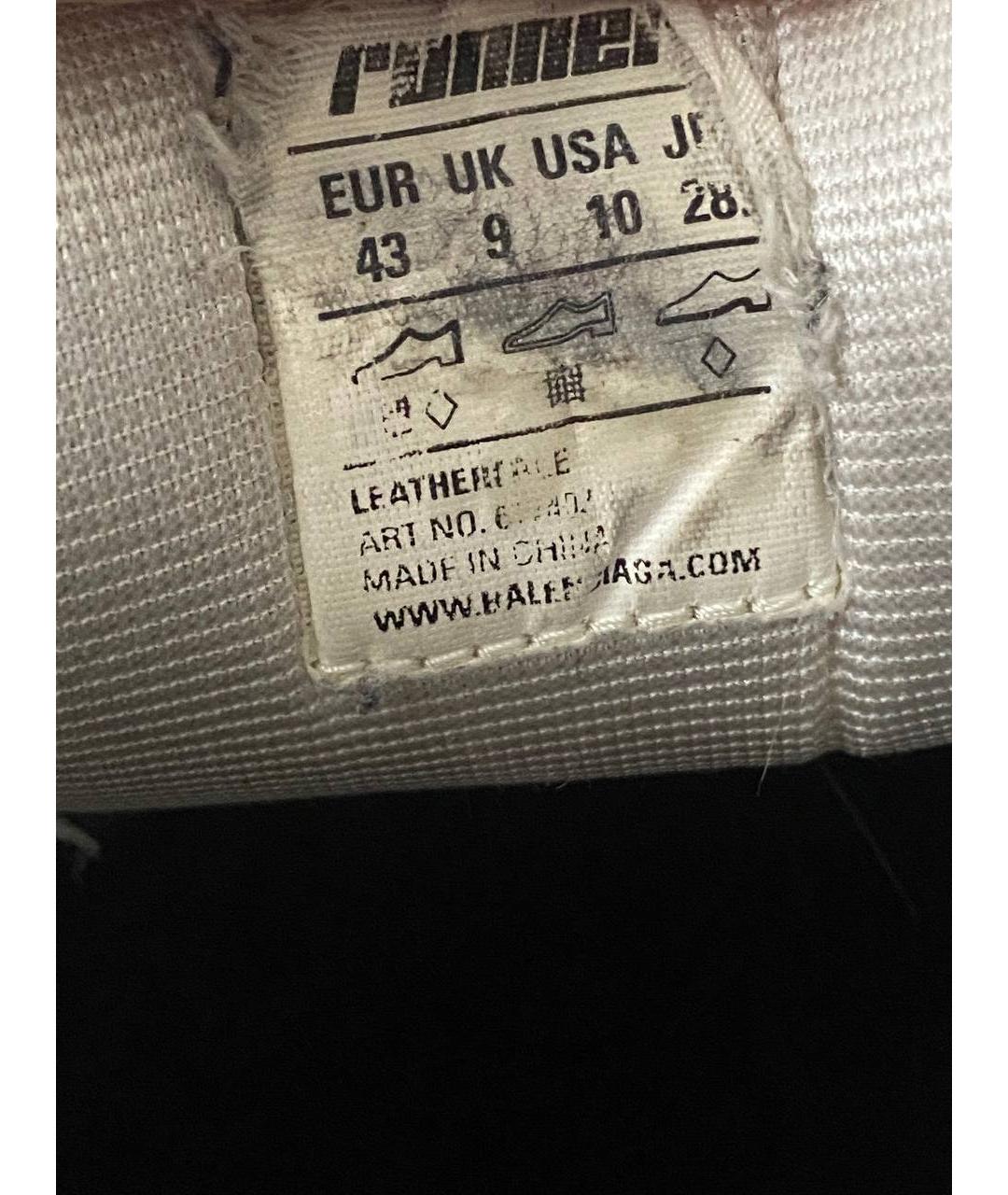 BALENCIAGA Бордовые текстильные низкие кроссовки / кеды, фото 7