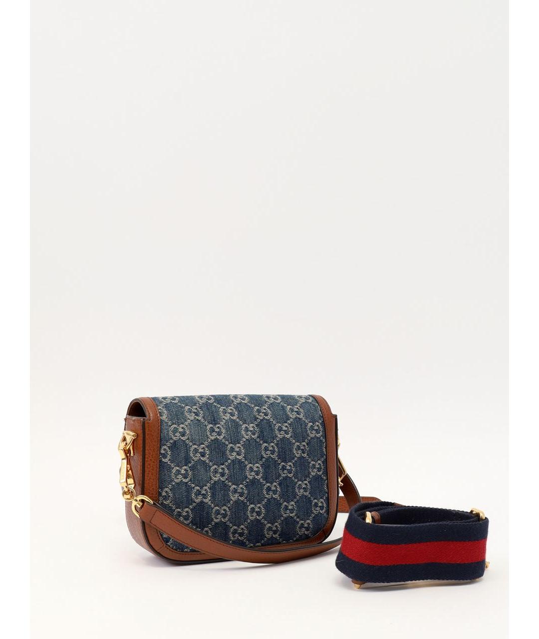 GUCCI Синяя деним сумка через плечо, фото 3