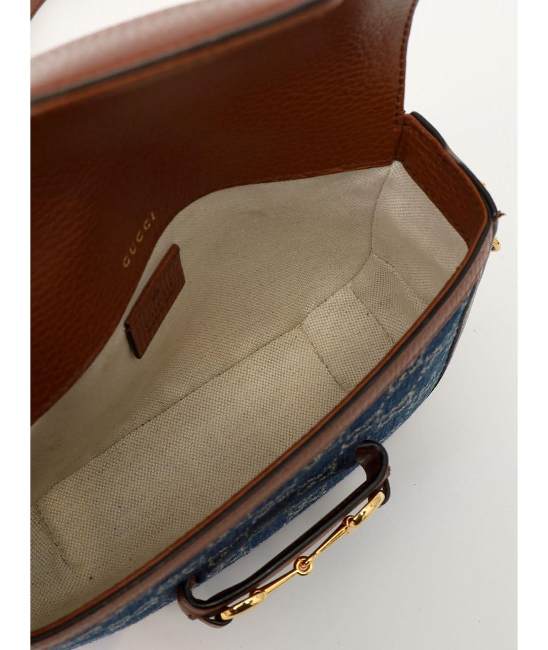 GUCCI Синяя деним сумка через плечо, фото 8