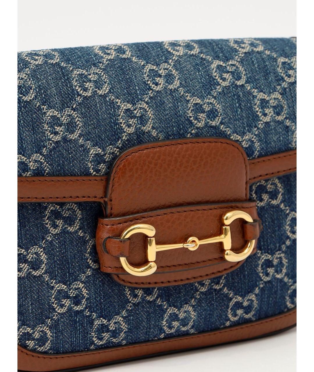 GUCCI Синяя деним сумка через плечо, фото 4