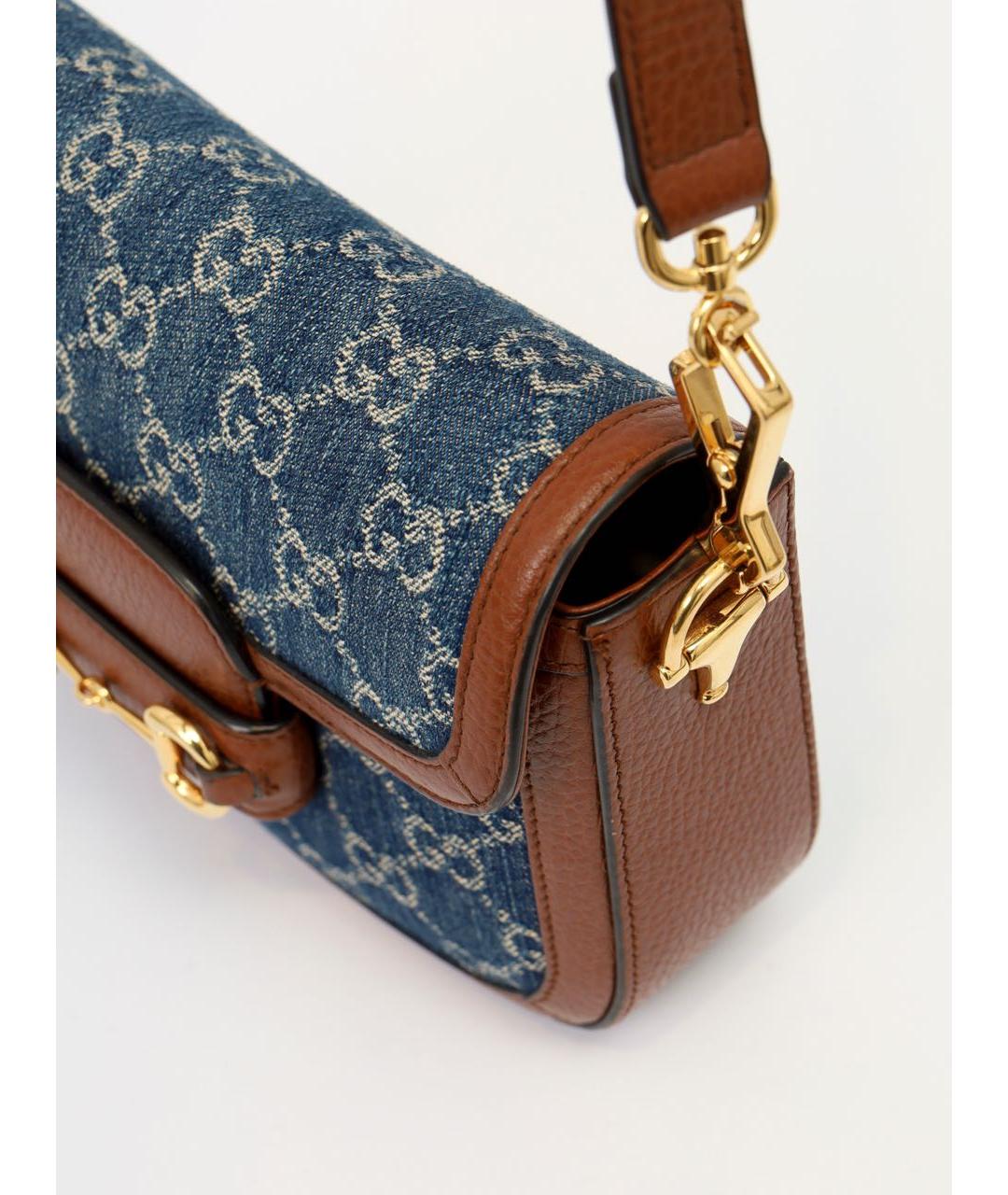 GUCCI Синяя деним сумка через плечо, фото 5