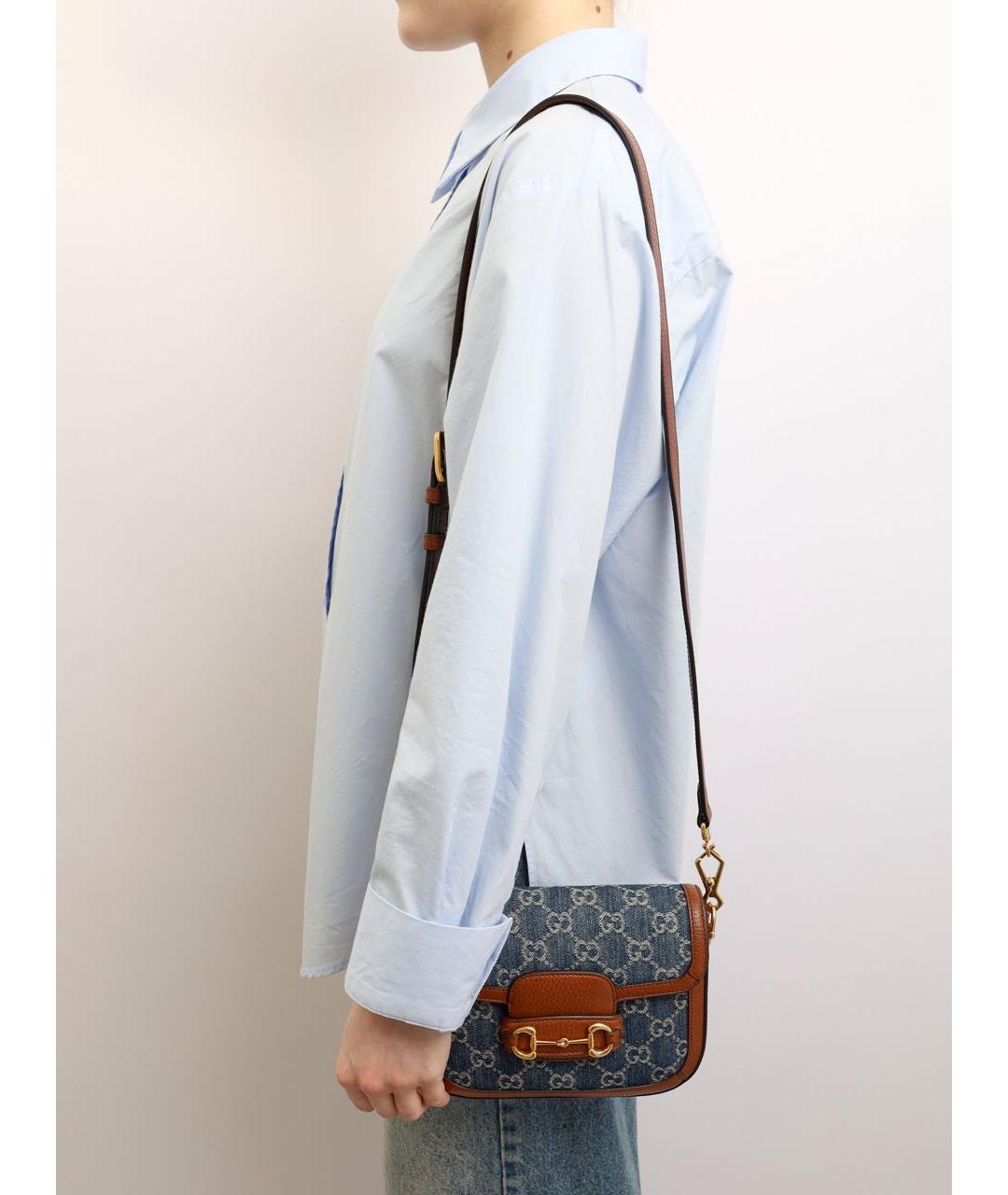 GUCCI Синяя деним сумка через плечо, фото 2