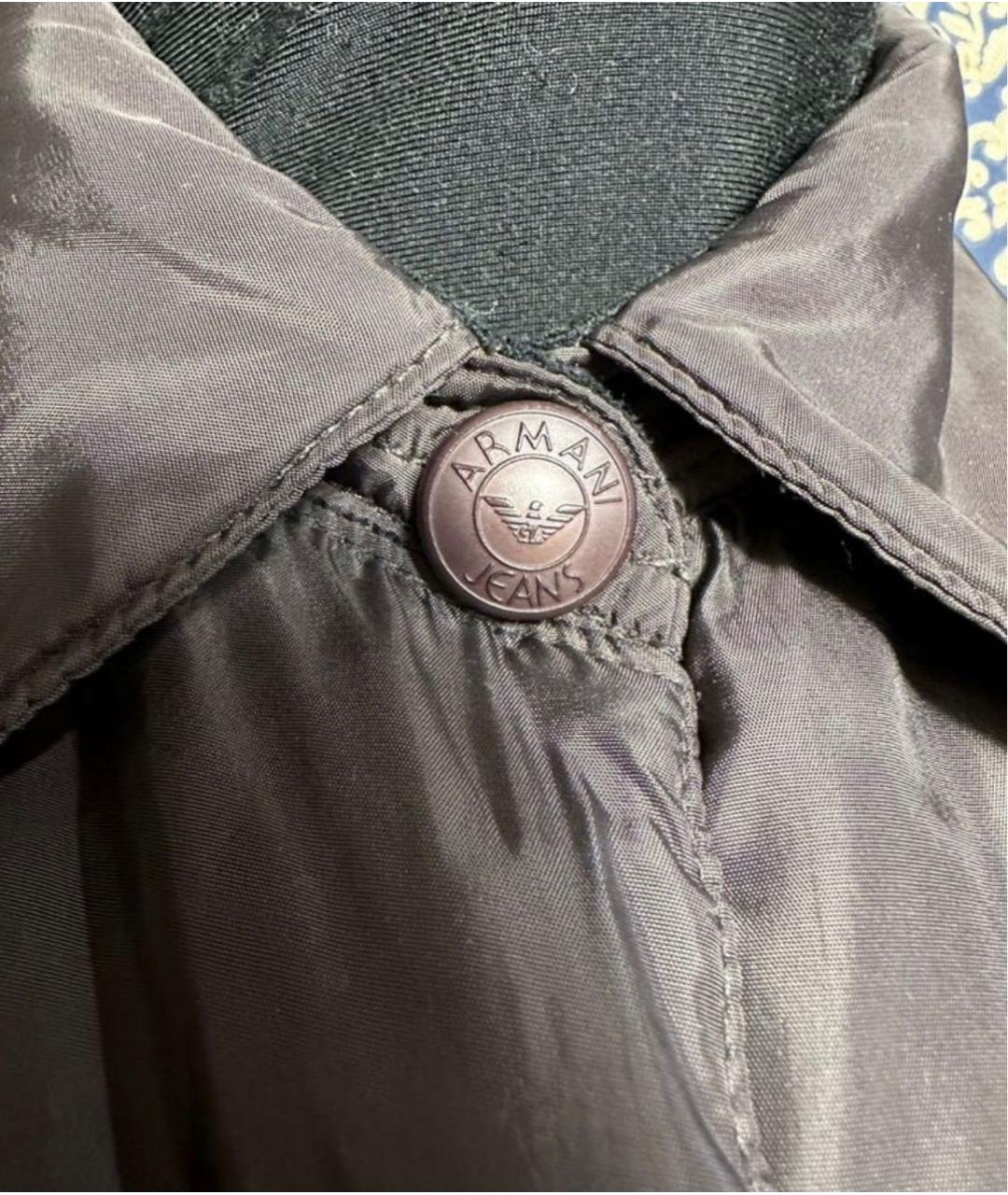 ARMANI JEANS Коричневая полиэстеровая куртка, фото 3