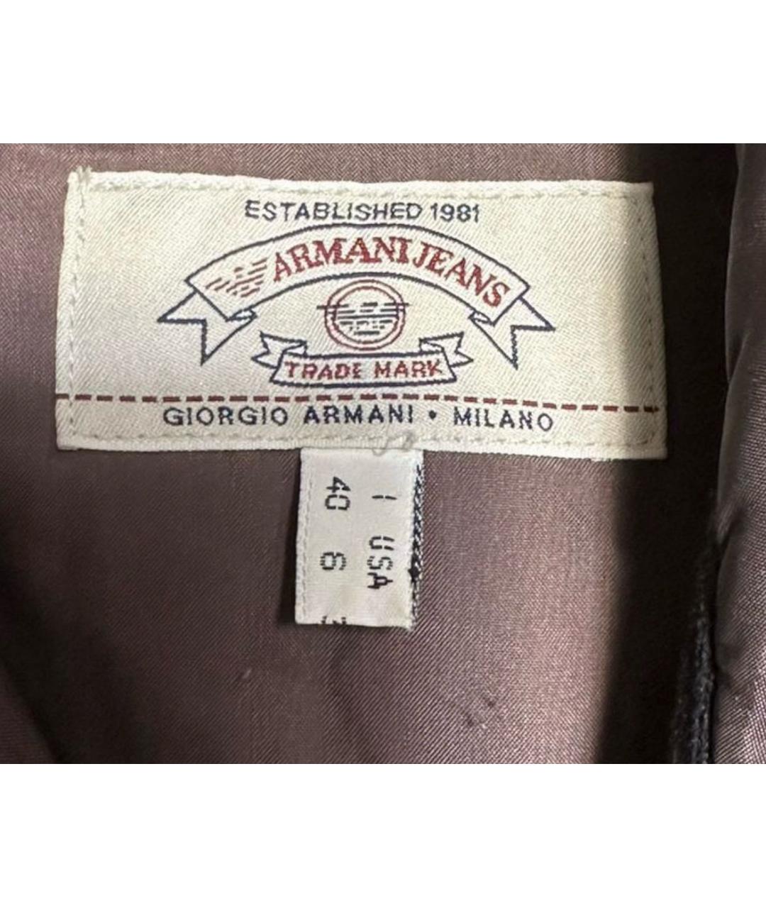 ARMANI JEANS Коричневая полиэстеровая куртка, фото 6