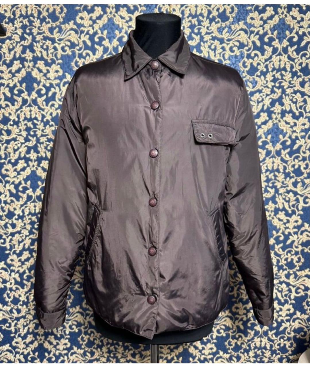 ARMANI JEANS Коричневая полиэстеровая куртка, фото 9