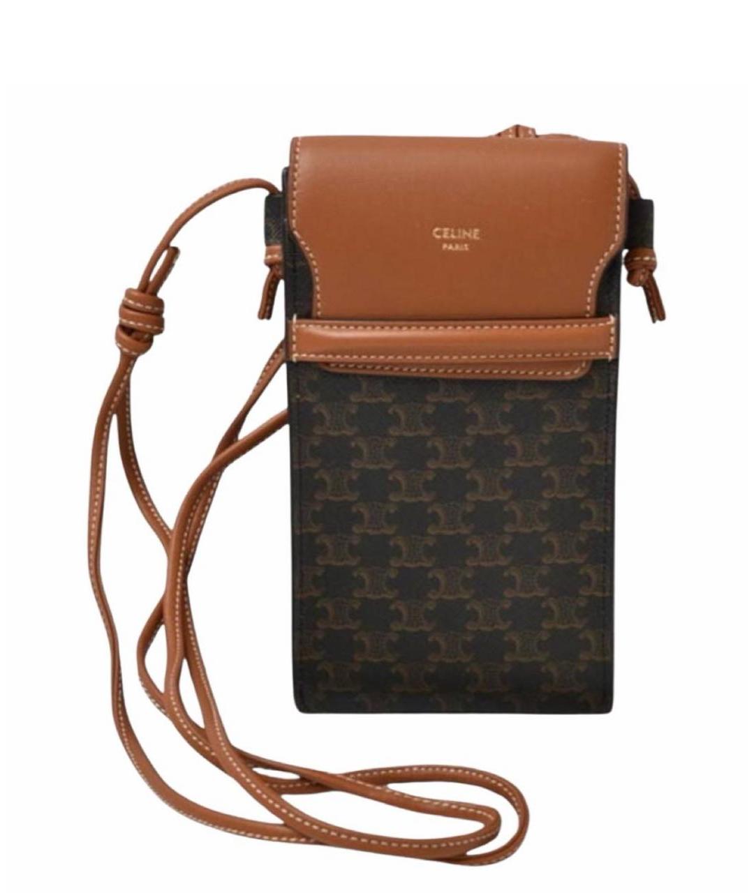 CELINE Коричневая сумка через плечо, фото 8