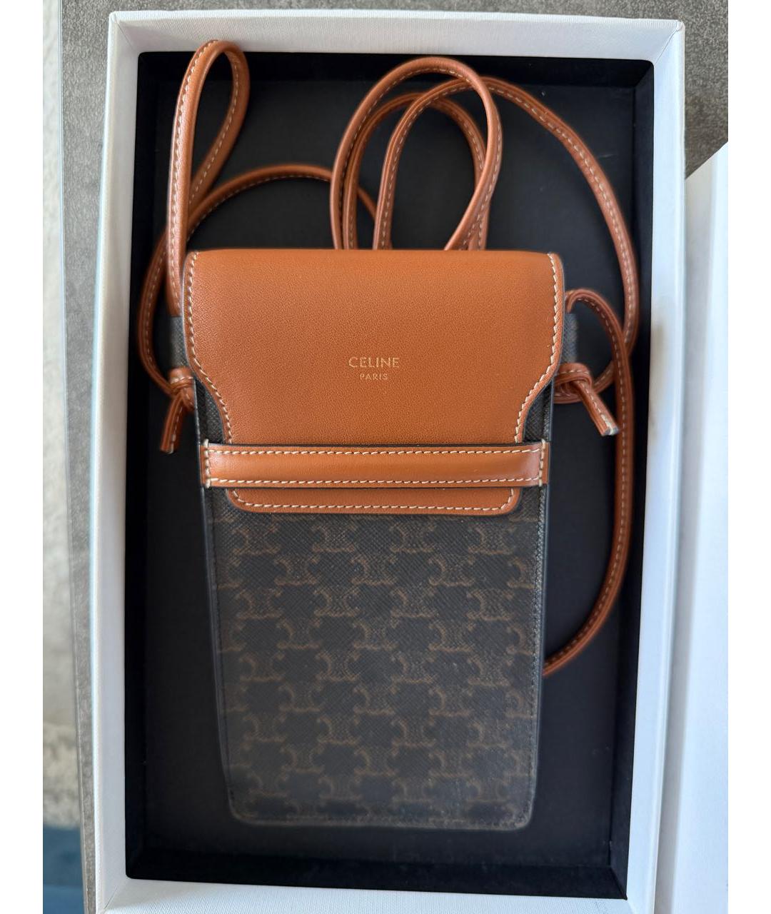 CELINE Коричневая сумка через плечо, фото 4
