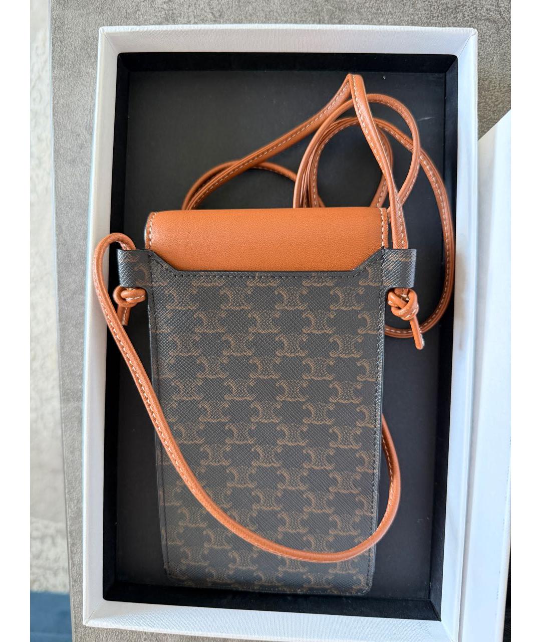 CELINE Коричневая сумка через плечо, фото 5