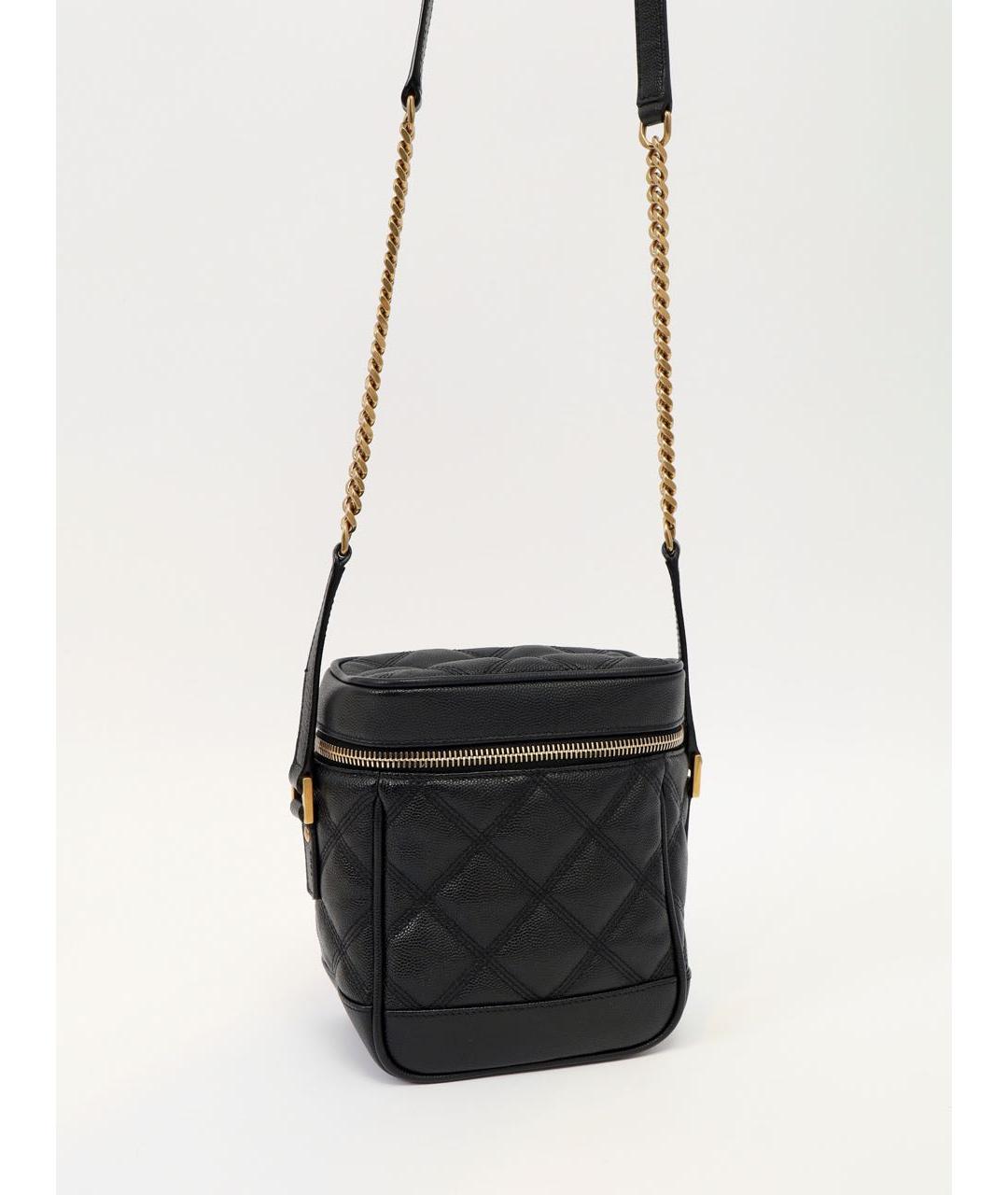 SAINT LAURENT Черная кожаная сумка через плечо, фото 4