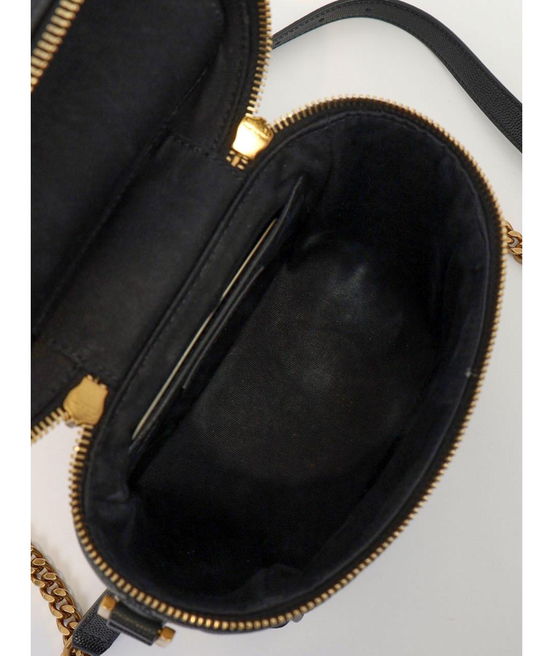 SAINT LAURENT Черная кожаная сумка через плечо, фото 7