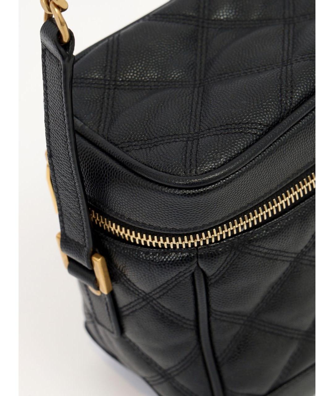 SAINT LAURENT Черная кожаная сумка через плечо, фото 5