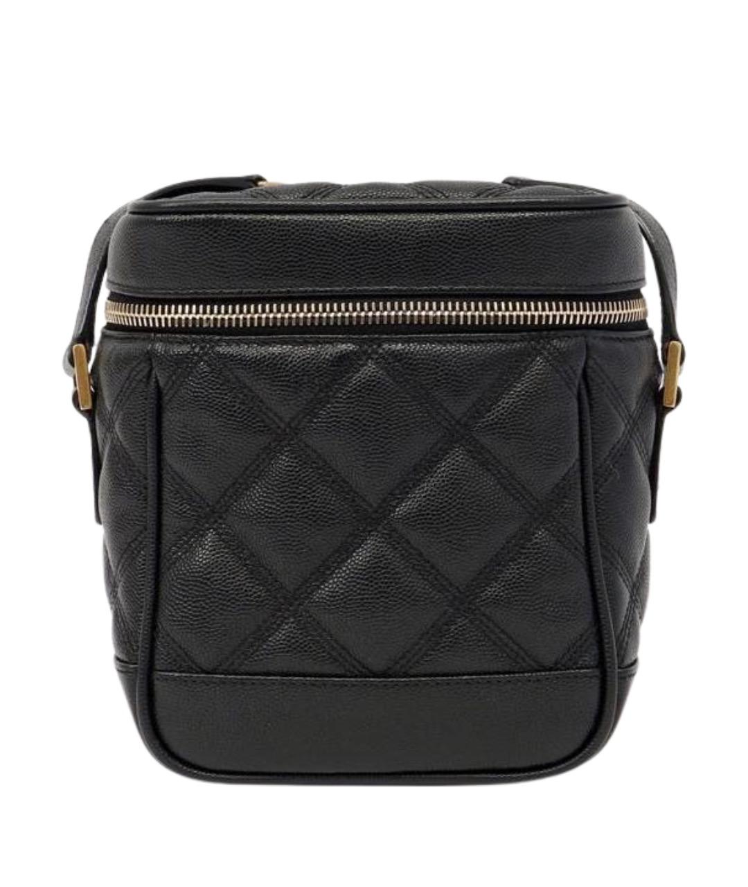 SAINT LAURENT Черная кожаная сумка через плечо, фото 1