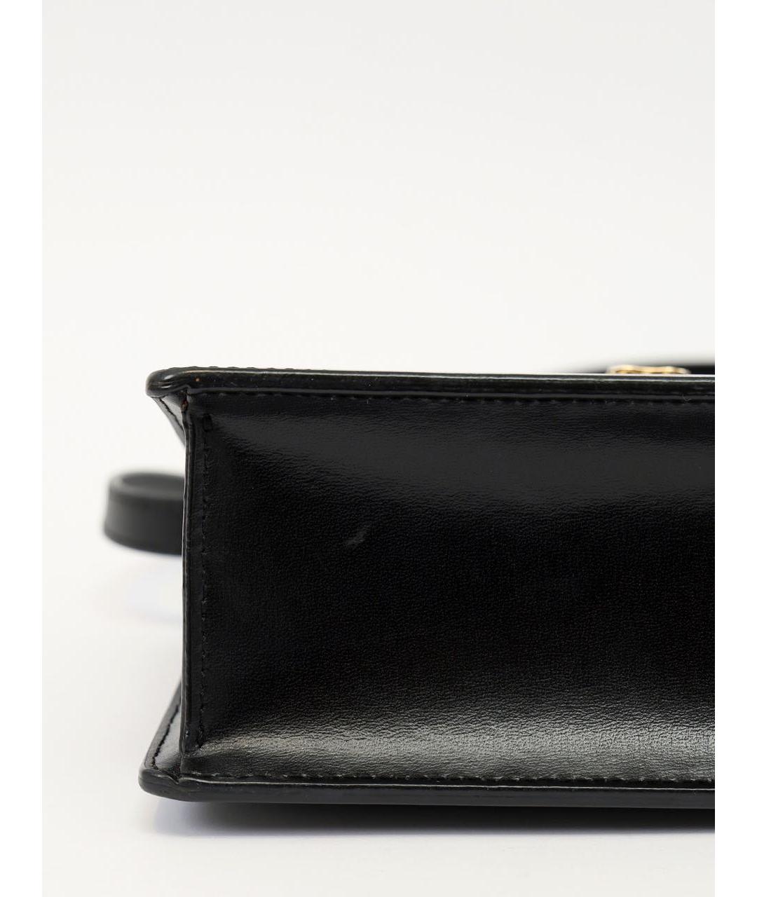 OFF-WHITE Черная кожаная сумка через плечо, фото 6