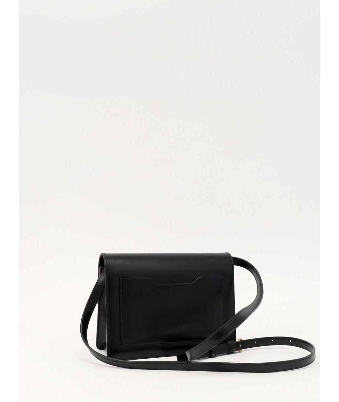 OFF-WHITE Черная кожаная сумка через плечо, фото 3