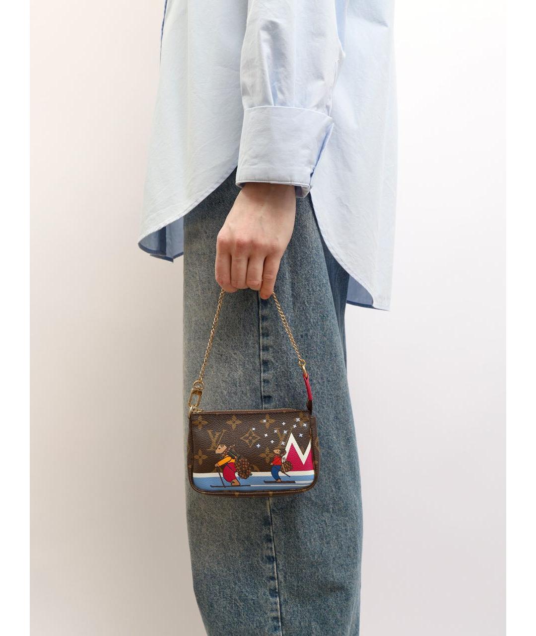 LOUIS VUITTON Коричневая сумка с короткими ручками, фото 2