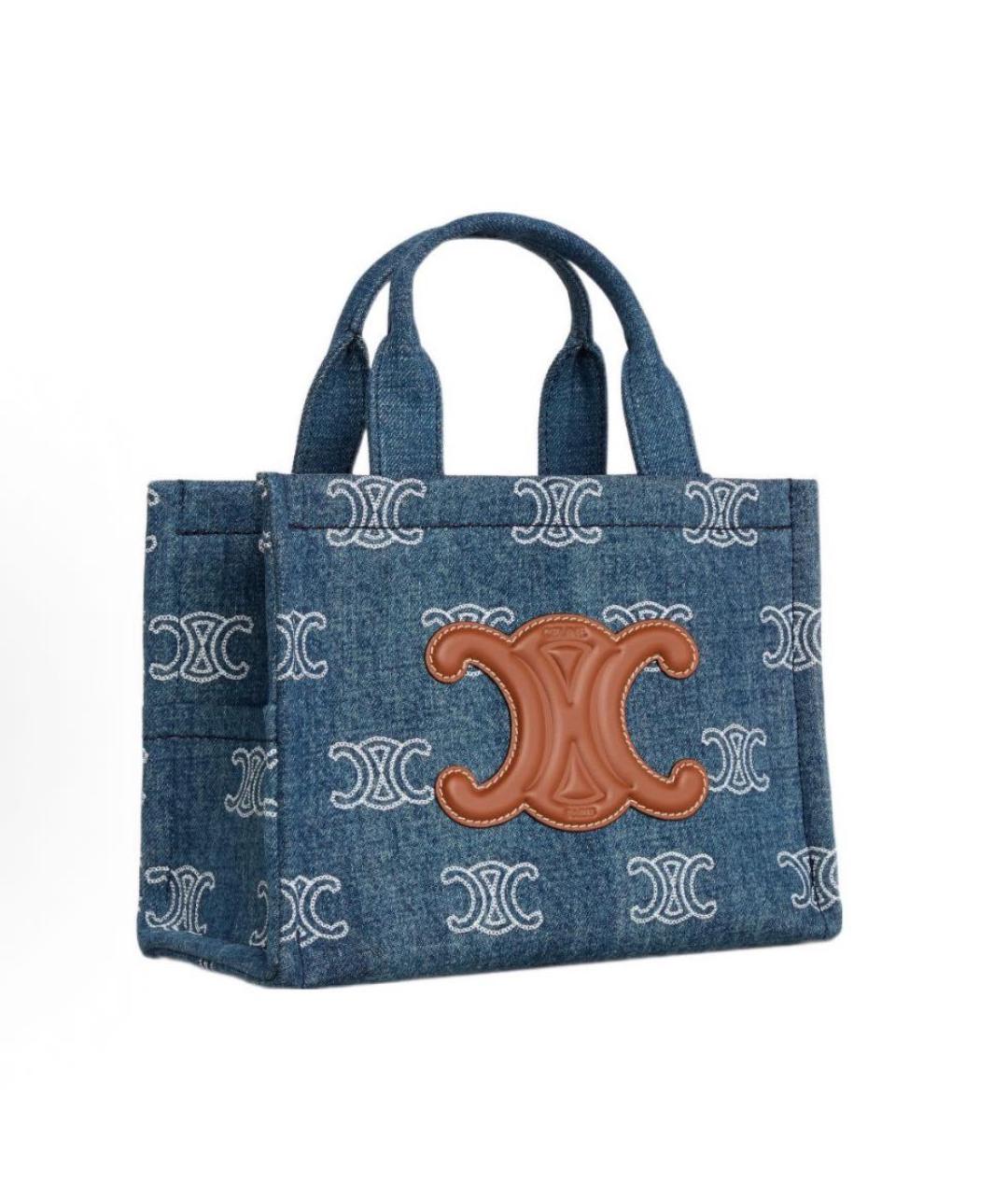 CELINE Синяя деним сумка тоут, фото 2