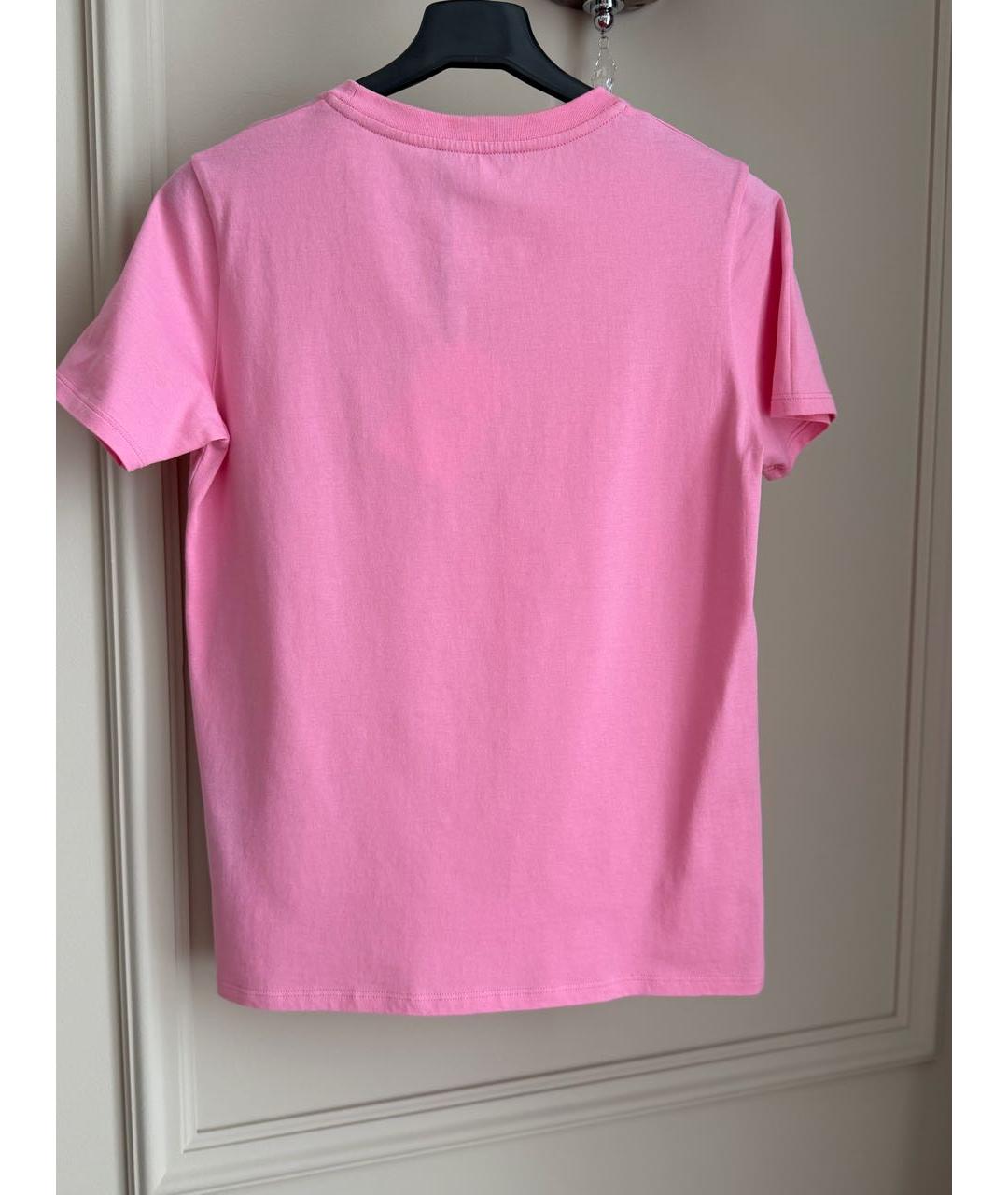 BALMAIN Розовая хлопковая футболка, фото 2