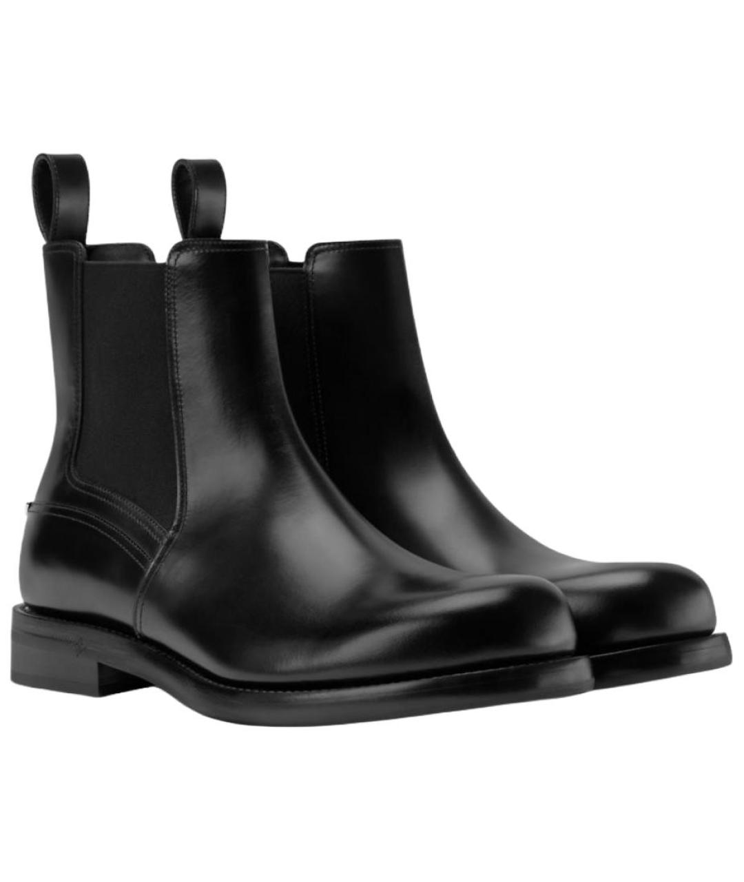 LOUIS VUITTON Черные кожаные высокие ботинки, фото 3