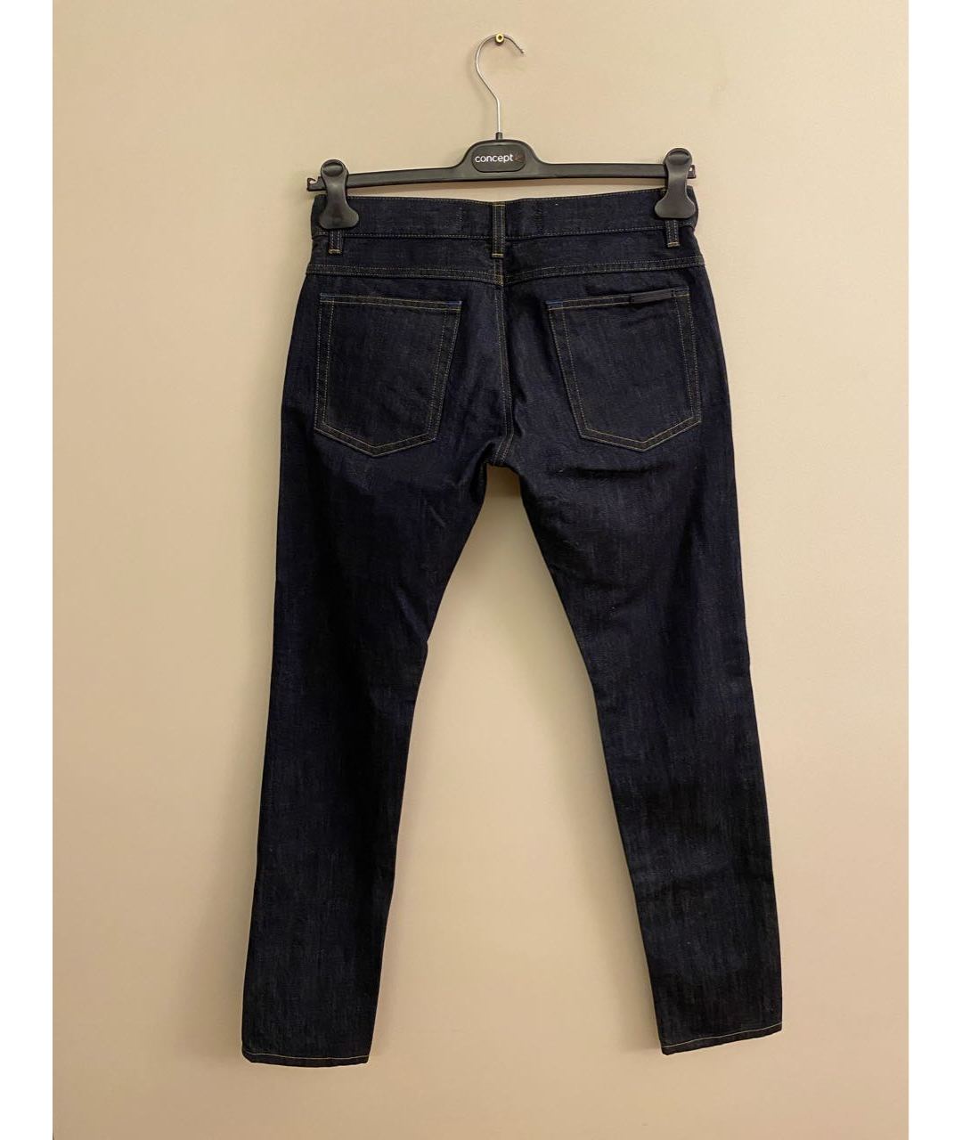 DOLCE&GABBANA Темно-синие хлопковые прямые джинсы, фото 2