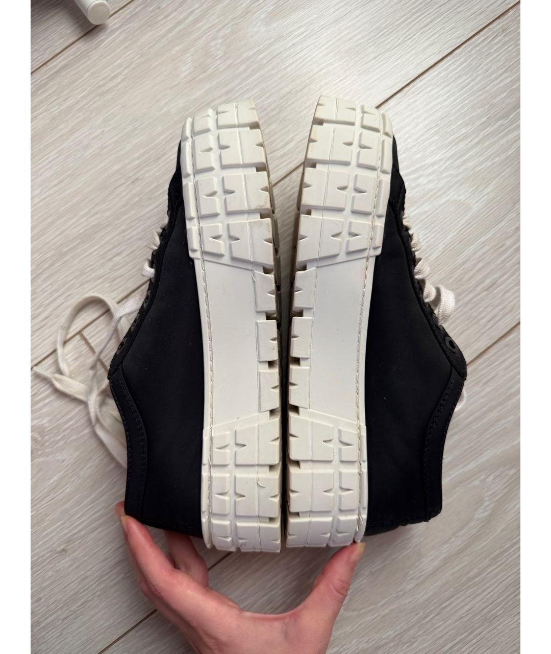 PRADA Черные текстильные кеды, фото 2