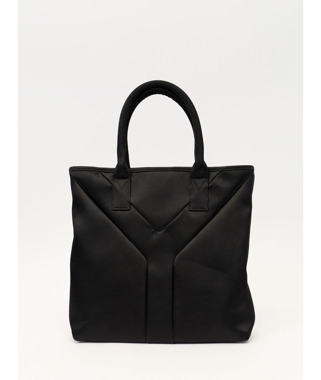 SAINT LAURENT Черная тканевая сумка тоут, фото 2