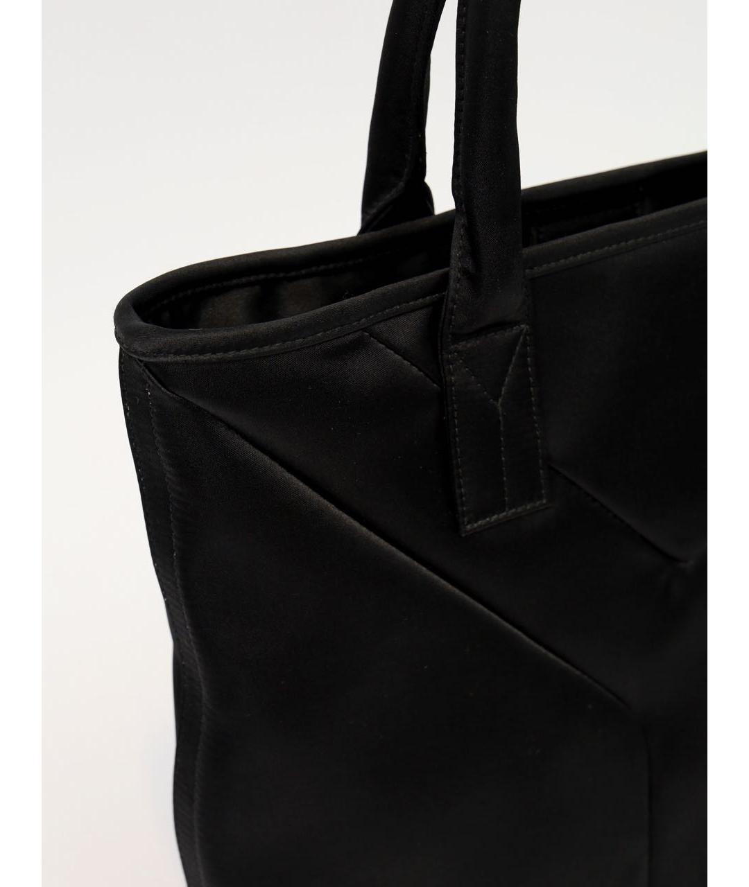 SAINT LAURENT Черная тканевая сумка тоут, фото 4